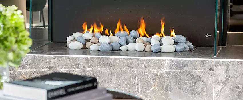 Double-Height Fireplace Design Refurbishment in Wasaga Beach, Ontario